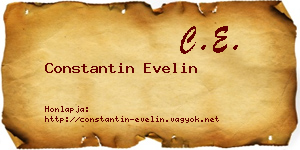 Constantin Evelin névjegykártya